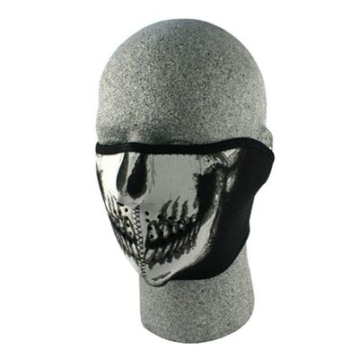 Zanheadgear Half Mask Neoprene Skull Face Glow in the Dark