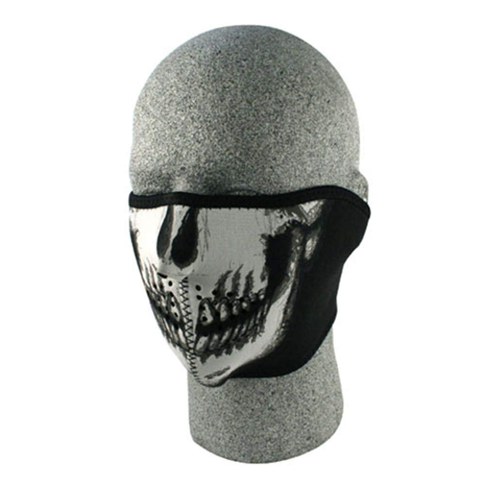 Zanheadgear Half Mask Neoprene Skull Face Glow in the Dark