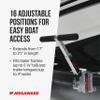 MEGAWARE KEELGUARD FlexStep Pro Boat Trailer Step, 16 Adjustable Positions, 300-lb Capacity, Lightweight Marine-Grade Aluminum, Mounts Easily, Non-Slip Grip, Quick Detach Feature for Storing view 4