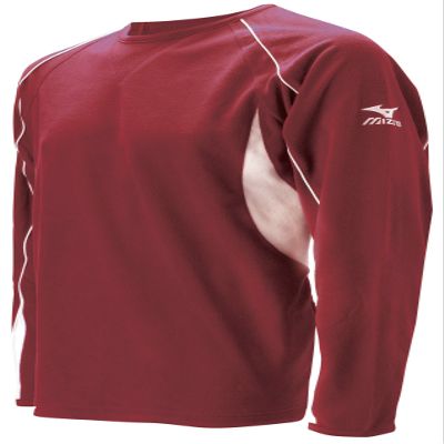 Mizuno Prestige Inset V-Neck Team (Cardinal, Medium)