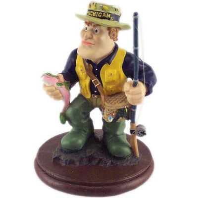 Football Fanatics Michigan Wolverines Fisherman Figurine