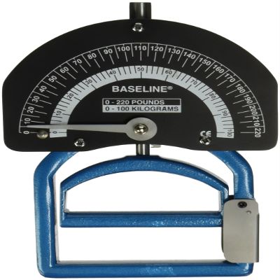 Baseline 12-0281 Smedley Spring Adjustable Handle Hand Dynamometer, 0 to 220 lbs. Force Range