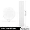 CanDo White PE Foam Rollers for Exercise, Finess, Muscle Restoration, Massage Therapy, Sport Recovery and Physical Therapy for Home, Clinics, Professional Therapy Round 4" x 36" view 2