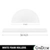 CanDo White PE Foam Rollers for Exercise, Finess, Muscle Restoration, Massage Therapy, Sport Recovery and Physical Therapy for Home, Clinics, Professional Therapy 6" x 36" Half-Round view 2