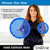 CanDo Hand Exercise Webs for Physical Therapy, Grip Strengthening, and Hand, Finger, Wrist Resistance Workouts, Portable Size, Low Powder, 7" Diameter, Blue: Heavy view 2