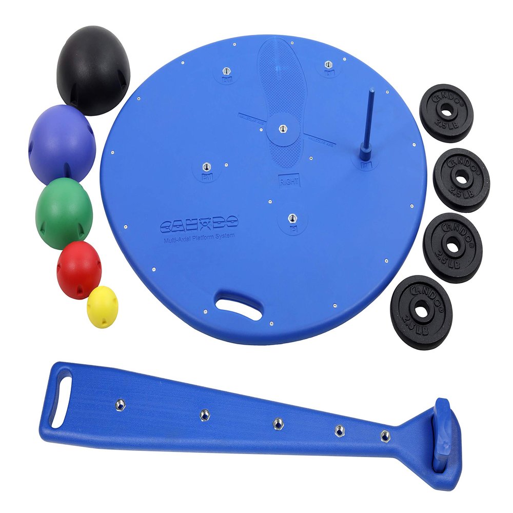 CanDo 10-1731 Multi-Axial Positioning Board, 5-Ball Set with Rack and 2 Weight Rods