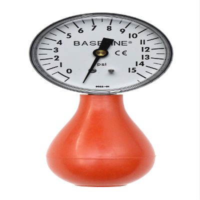 Baseline 12-0292 Dynamometer, Pneumatic Squeeze Bulb 15 PSI Capacity, No Reset