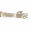 Showstopper Shiny Satin Elbow Length Gloves for Girls (Ivory, 0-3) view 2