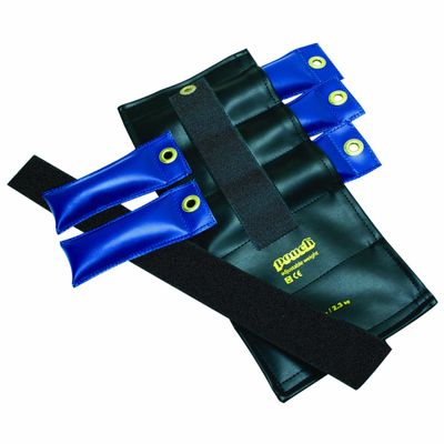 CanDo 10-0301 The Cuff Pouch Variable Wrist and Ankle Weight, Black, 5 x 1lb Inserts, 5lb Size