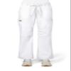 Koi Women's Tall Lindsey Ultra Comfortable Cargo Style Scrub Pants Sizes, White, Small/Tall view 1