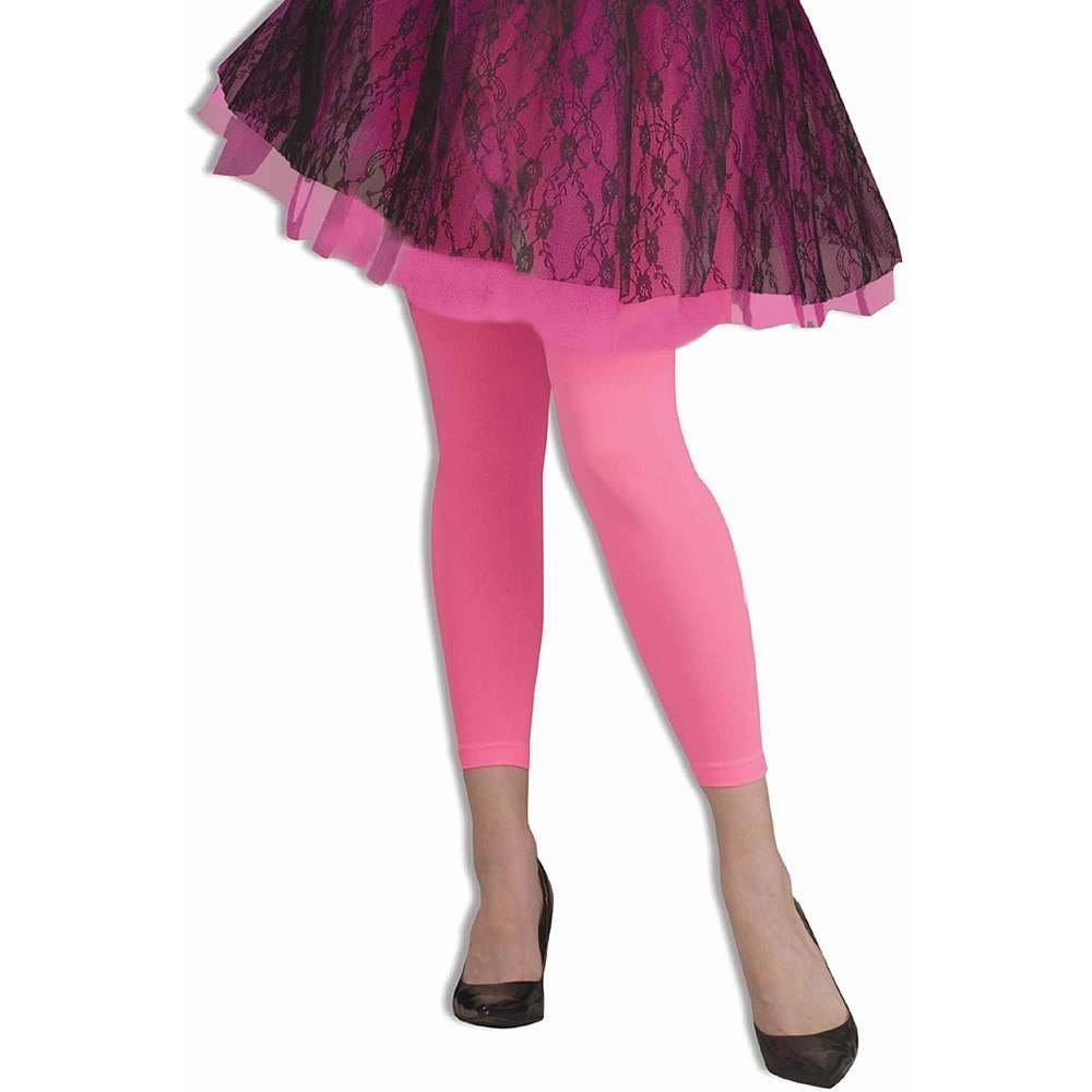 Forum Novelties Women's Novelty Footless Tights, Neon Pink, One Size