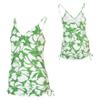 Carve Designs Rincon Ruched Tankini (Leaf Hibiscus, Extra Small) view 1