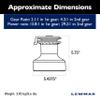 Lewmar Ocean Self Tailing Winch 30CST Two Speed in Aluminum  Two speed size 30 winch, gear ratio 2.1:1 in 1st gear; 4.2:1 in 2nd gear, power ratio 15.8:1, measures 5-7/16" base diameter x 5-3/4" tall view 2