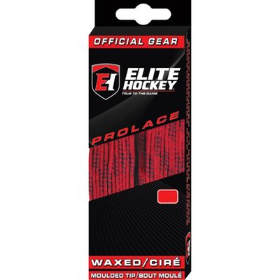 Elite Hockey Prolace Waxed Hockey Skate Laces (Red, 84")