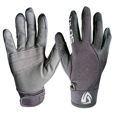 Tilos 1.5mm Tropical Dive Gloves Stretchy Mesh with Amara Leather for Snorkeling, Kayaking, Water Jet Skiing, Sailing, Scuba Diving, Rafting (Black, L)