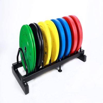 Ader Rubber Bumper Plate Color Coded 5 Pairs Set w/Rack