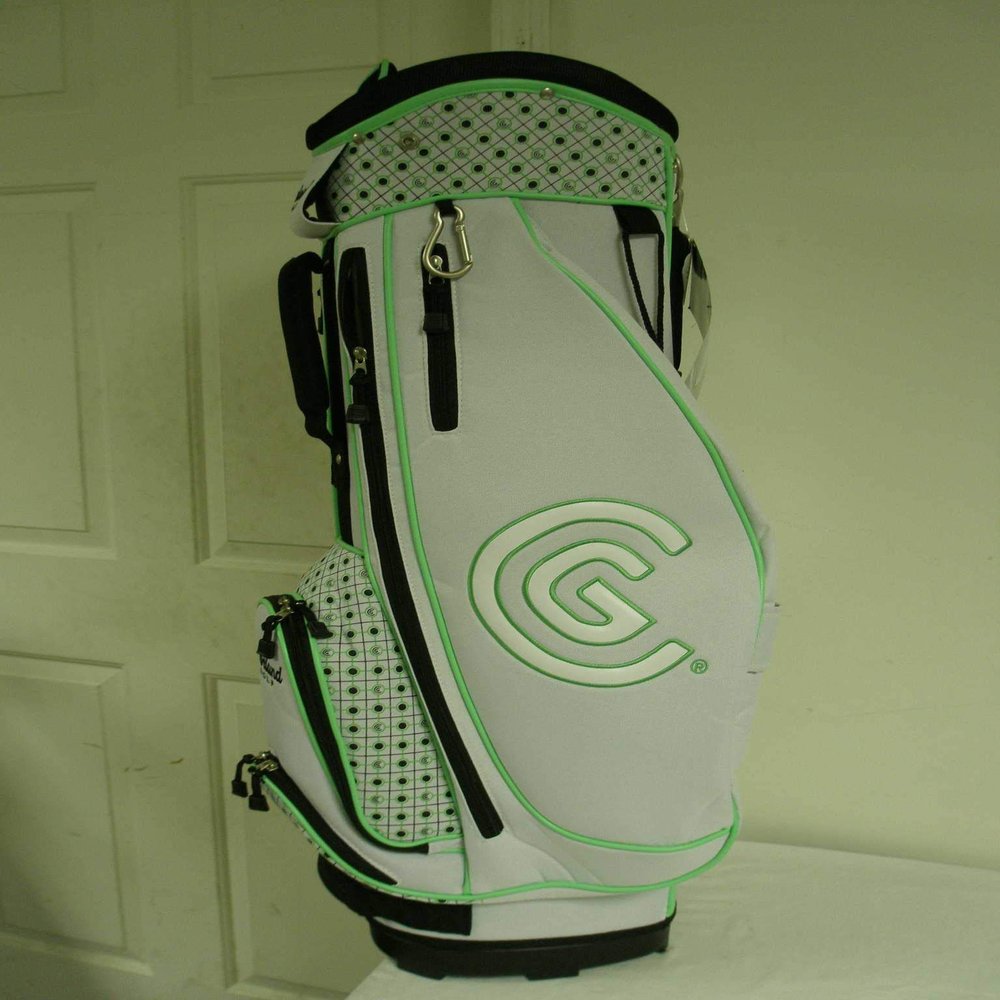Cleveland Women's Bloom Cart Bag, White/Tiffany Green