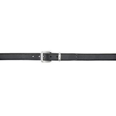 Aker Leather B22 Concealed Carry Gun Belt, Black Leather Tactical Dress Belt 1.25 Inch Wide with Polymer Insert and Polished Chrome Buckle, 44 Inch Belt Size for Holsters and Daily Carry, Made in USA