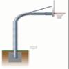 Gared 4 1/2" O.D. Front Mount Gooseneck Post with 4' Extension and Braces view 1