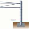 Gared 5 9/16" O.D. Front Mount Adjustable Straight Post view 1