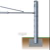 Gared 4 1/2" O.D. Rear Mount Adjustable Straight Post with 4' Adjustable Extension Arm view 1