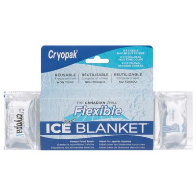 Cryopak Flexible Reusable Ice Packs for Cooler, Cold Therapy or Lunch Boxes, Alternative to Ice Cube Trays and Cut to Size First Aid Packs for Injuries, (8.80 3.10 in)