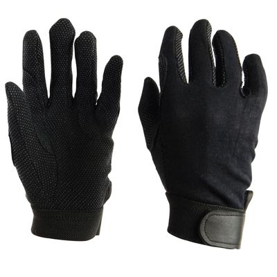 Dublin Adults Track Riding Gloves - Black - Extra Small
