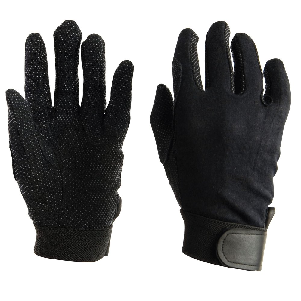 Dublin Adults Track Riding Gloves - Black - Large
