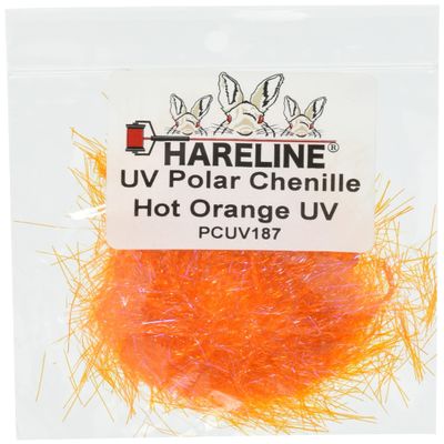 TIEMCO Fly Tying Hairline Dubbing UV Polar Chenille Original Hot Orange #187