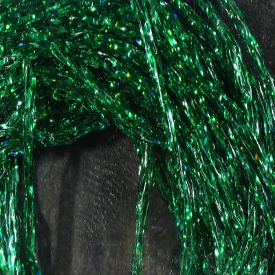 Hareline Fly Tying Holographic Diamond Braid - Holographic Green
