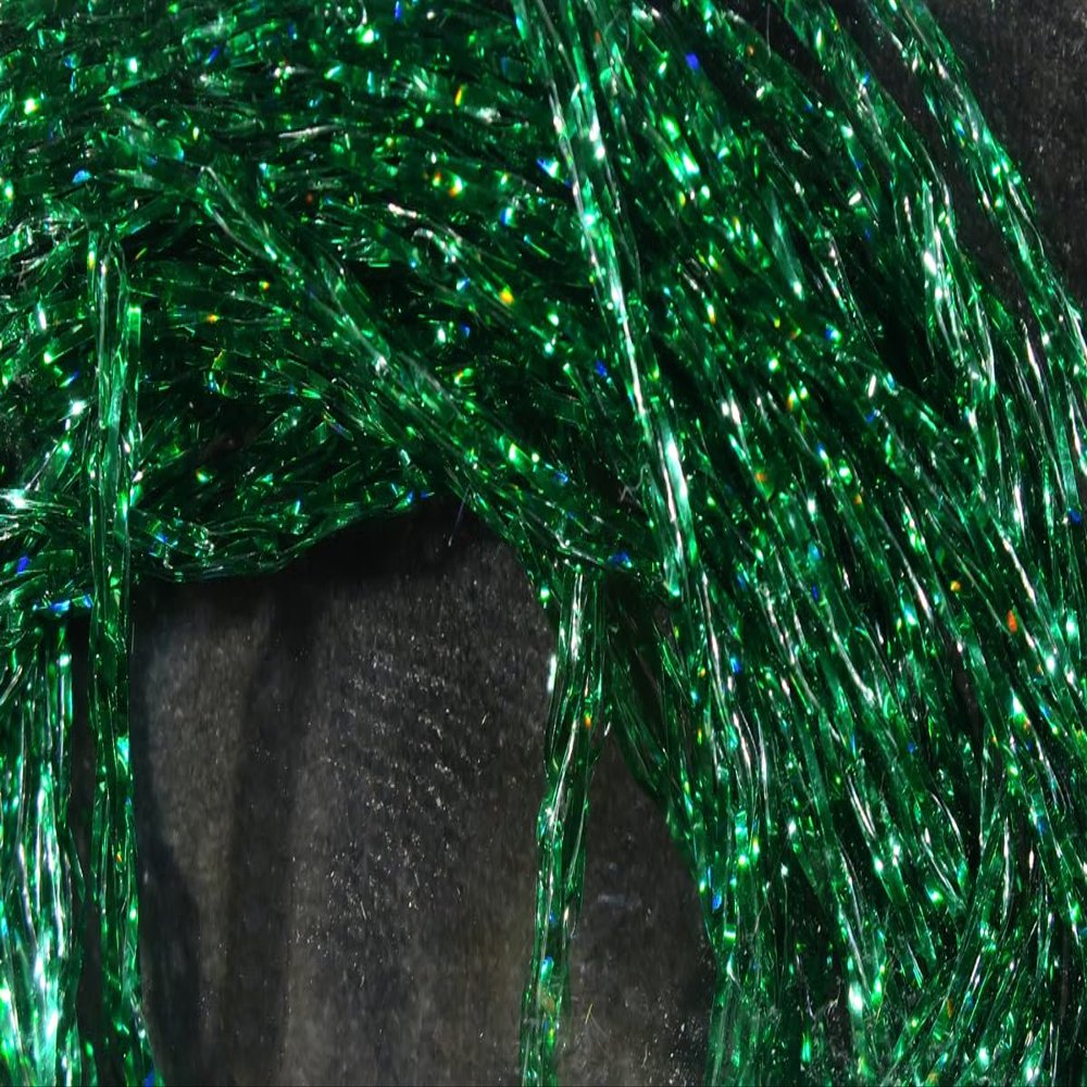 Hareline Fly Tying Holographic Diamond Braid - Holographic Green