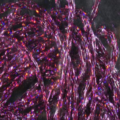 Hareline Fly Tying Holographic Diamond Braid - Holographic Claret