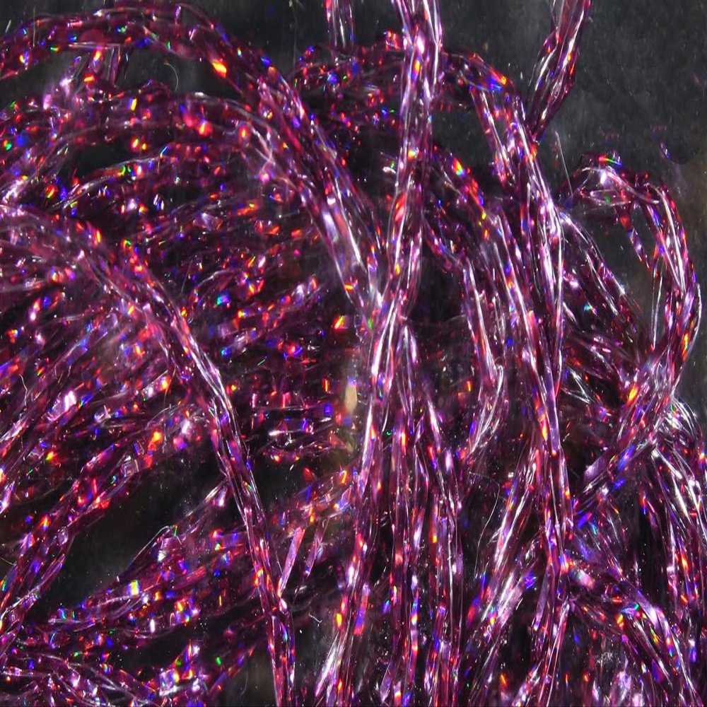 Hareline Fly Tying Holographic Diamond Braid - Holographic Claret