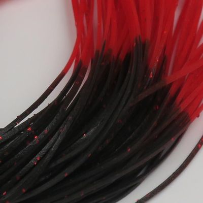 Hareline Fly Tying Crazy Legs, Tipped - Black/Red