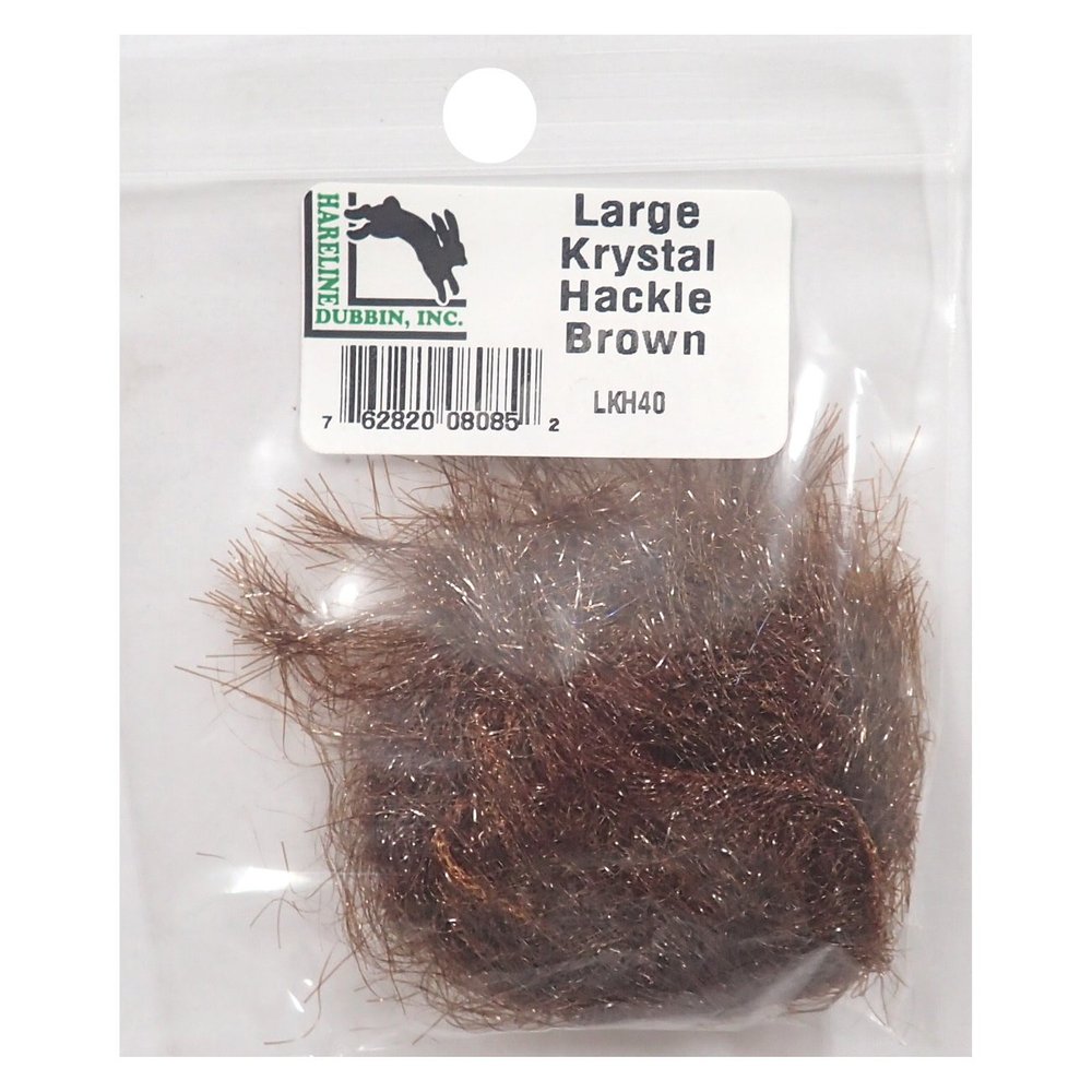 Large Krystal Hackle Brown