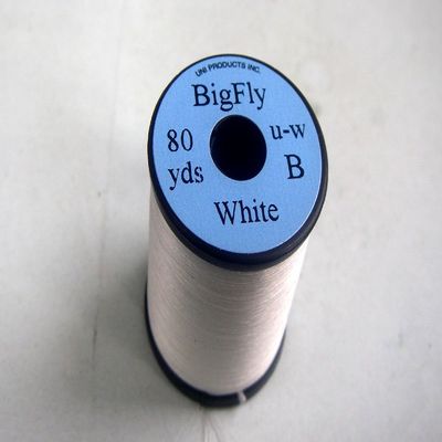 1 x BIGFLY - Fly-tying thread - WHITE - 80 yards (73,15m) - 3/0