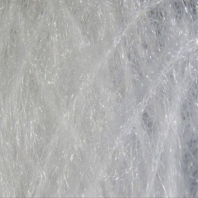Hareline Dubbin Medium Krystal Hackle White Clear