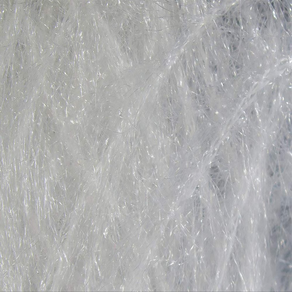 Hareline Dubbin Medium Krystal Hackle White Clear