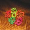 Hareline Fly Tying Bead Chain Eyes - Medium, Fl. Orange view 1