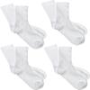 Jefferies Socks Big Boys' Seamless Casual Crew (Pack of 4),White,9-11 view 1
