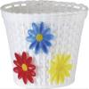 Avenir Flower Bike Basket (White, Medium) view 1