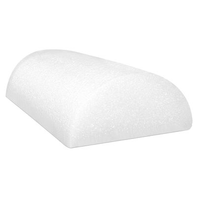 CanDo White PE Foam Rollers for Exercise, Finess, Muscle Restoration, Massage Therapy, Sport Recovery and Physical Therapy for Home, Clinics, Professional Therapy Half-Round 4" x 12"