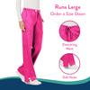 Cherokee Scrubs for Women Mid Rise Moderate Flare Drawstring Pant with 5 Pockets, Ultra Soft & Breathable Fabric - WW120T, L Tall, Electric Pink view 4