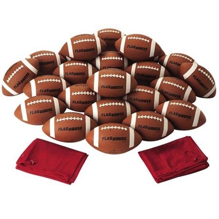 Youth Size Rubber Football Super Set - 24 Pack