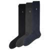 Polo Men's Solid Ribbed Crew Socks 3 Pair Pack, Brown Assorted, Men's Shoe Size: 6-12 view 1
