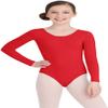 Capezio girls Long Sleeve Leotard Jumpsuit, Red, Large US view 1