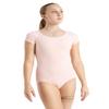 Capezio Women's Team Basic Short Sleeve Leotard,Ballet Pink,Large view 1