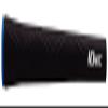 IOMIC Golf Grip X-Evolution M60 with Back Line Black X-Grip Series Base: Black End: Blue M60 view 1
