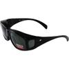 Birdz Eyewear Beak Glossy Black Frame with Over Glasses Polarized Sunglasses view 1