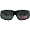 Birdz Eyewear Beak Glossy Black Frame with Over Glasses Polarized Sunglasses view 2